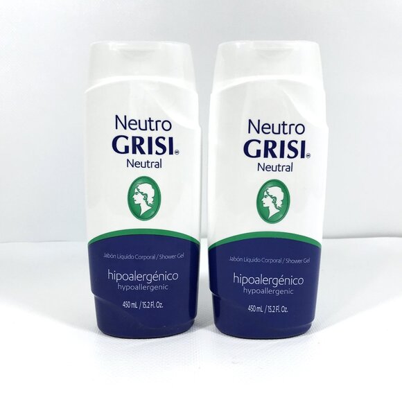 GRISI Hypoallergenic Shower Gel Neutral 15.2 oz 2 Pack - Picture 1 of 4